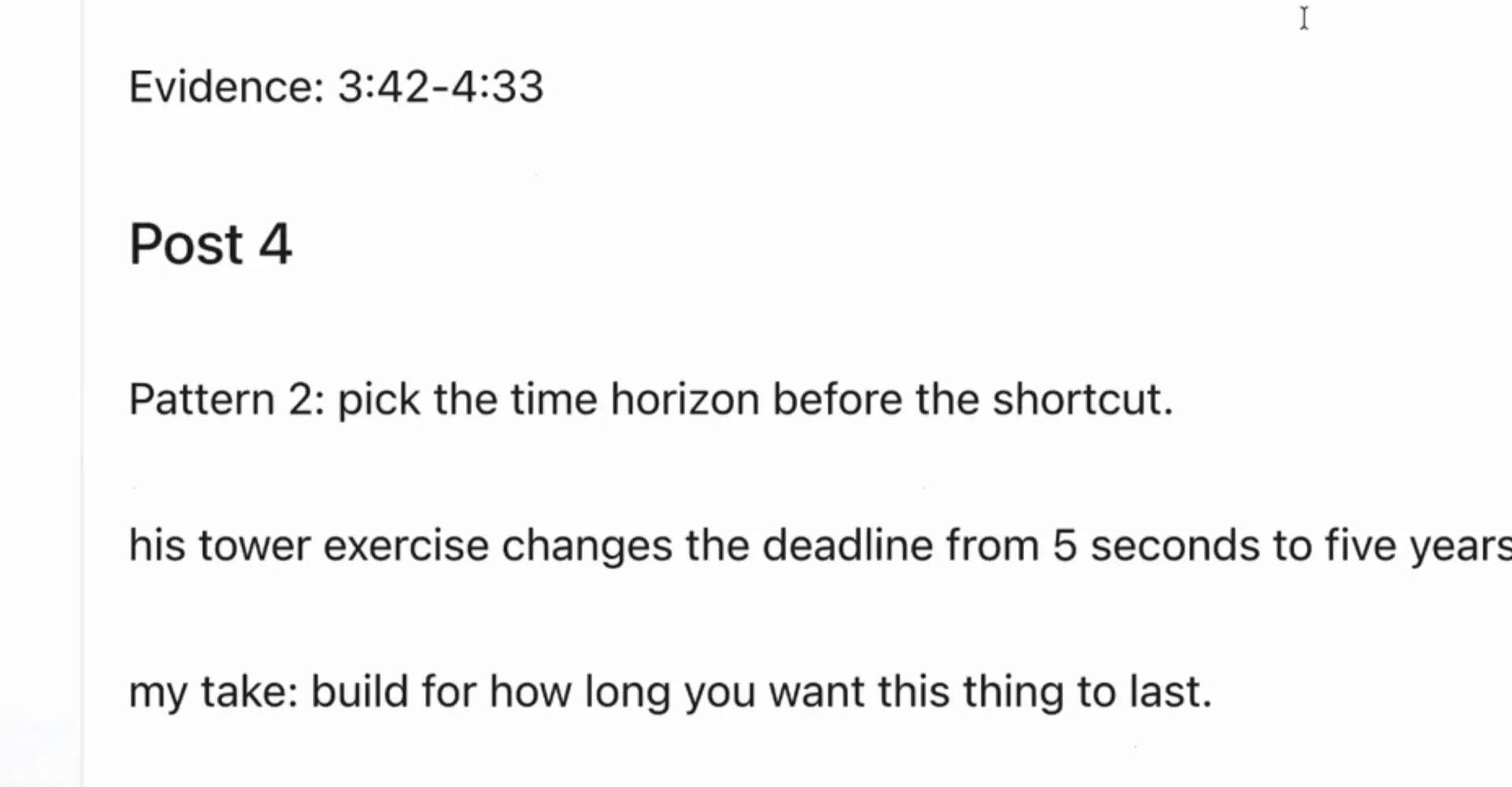 One post from the draft thread. Notice the Evidence time range at the top, which tells you exactly where to check.
